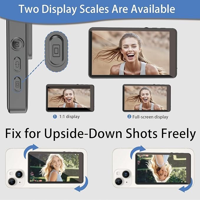 Phone Vlog Selfie Monitor Screen, Magnetic Selfie Screen with